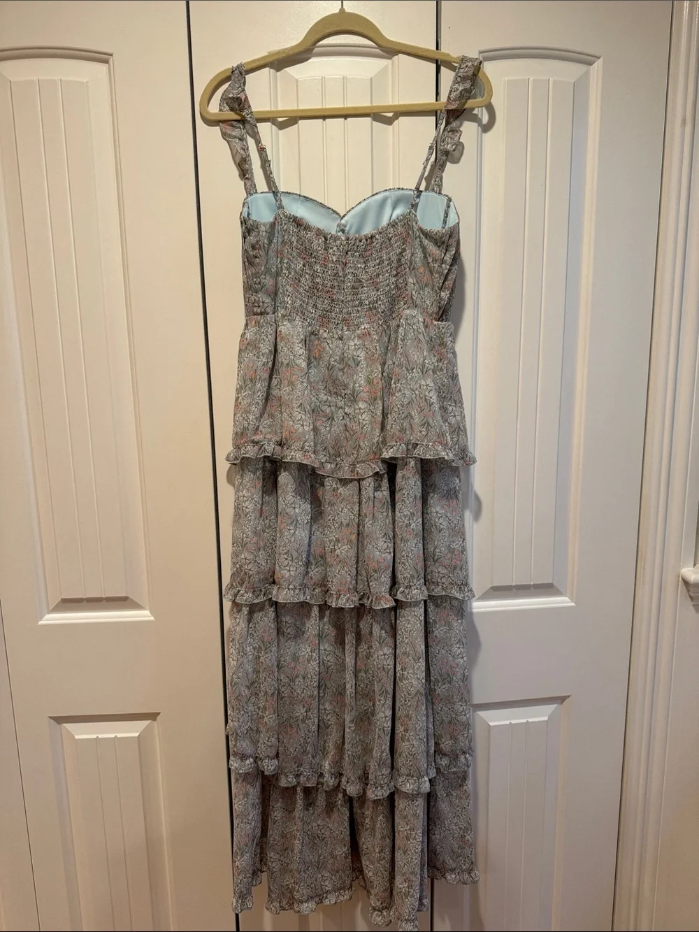 Astr Tiered Maxi Dress - blue - Picture 3 of 4